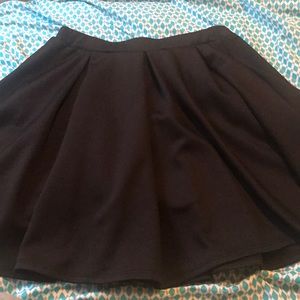 Black flowy skater skirt